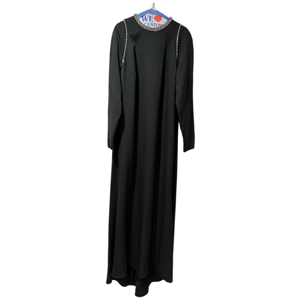 Mac Duggal Ieena Raglan Long Sleeve High Neck Gown - Picture 4 of 8